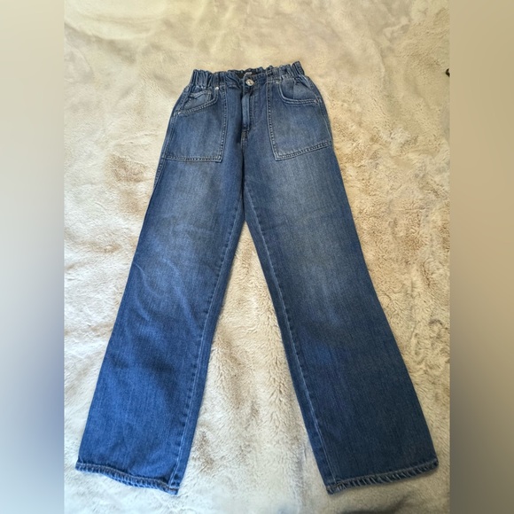 Hudson Remi High rise paper bag straight crop jeans size 25 - Picture 6 of 12